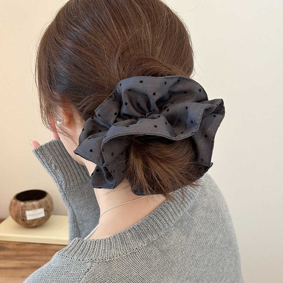 Seoul Pleated Dot Scrunchie
